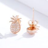 Momento naušnice - Pozlaćeni ananas