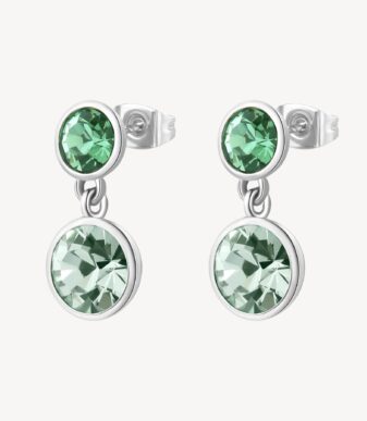Brosway SYMPHONIA naušnice BYM175 – viseći dizajn; kristali (Chrysolite, Erinite)