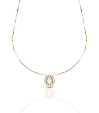 DANA Charlotte ogrlica ovalnog oblika CLDER05OGPBL45R3