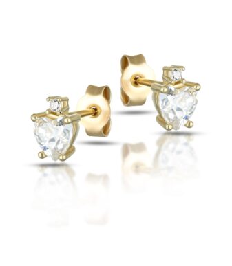 DANA naušnice sa Swarovski kristalom u obliku srca ORDFI02OGPB